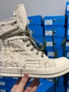 Marke Männer Schuhe Casual Leinwand Distress Wohnungen Hohe bis Stiefeletten Frauen Owens Vintage Original Luxus Designer Turnschuhe