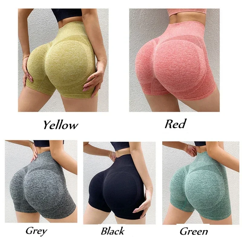 Women Yoga Shorts High Waist Butt Lifting Workout Fitness Tights Tummy Control Gym Running Stretched Pants Casual Sportswear - Image 4